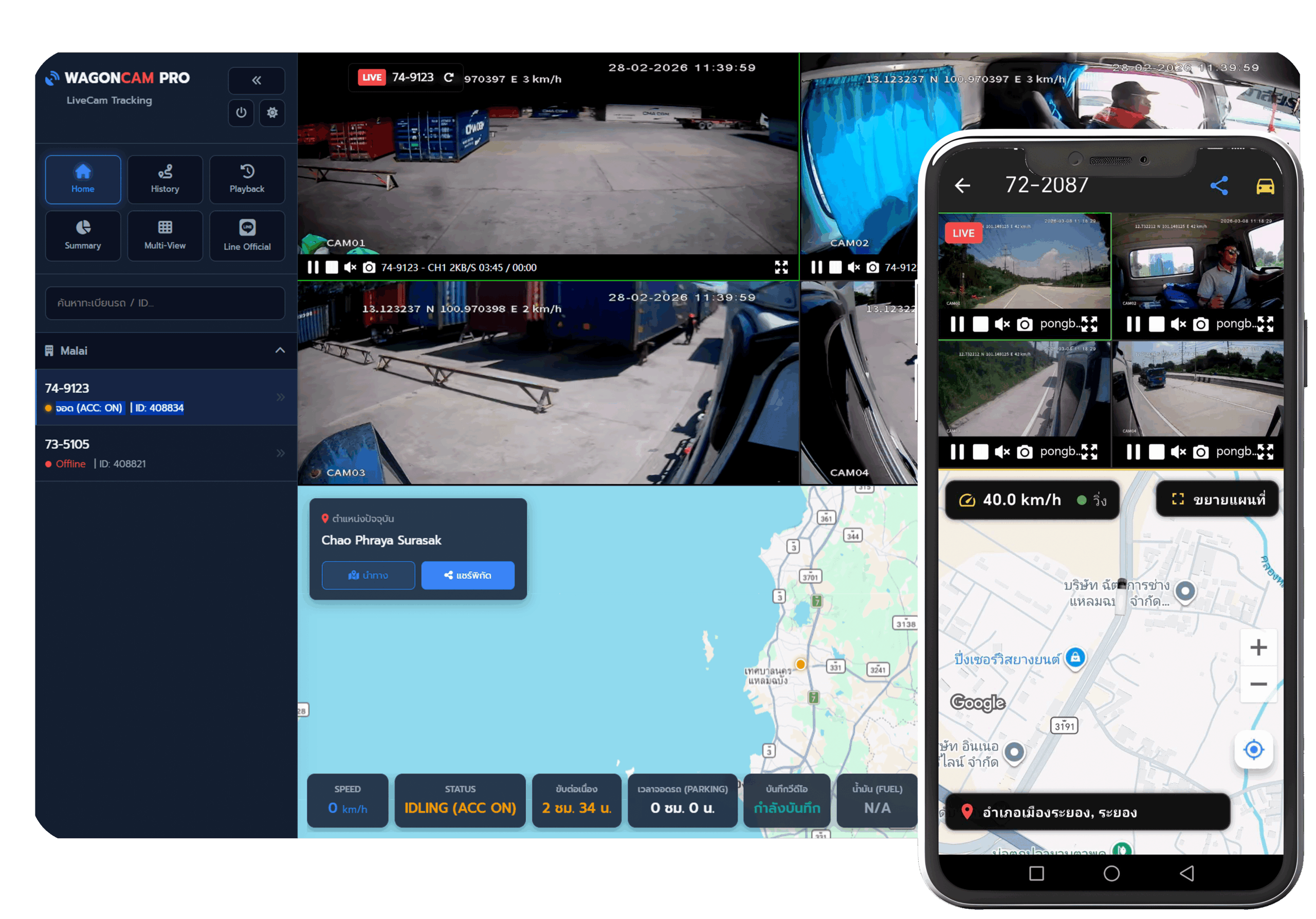 Wagoncam Pro Dashboard on PC and Mobile